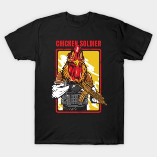 chicken military solider T-Shirt